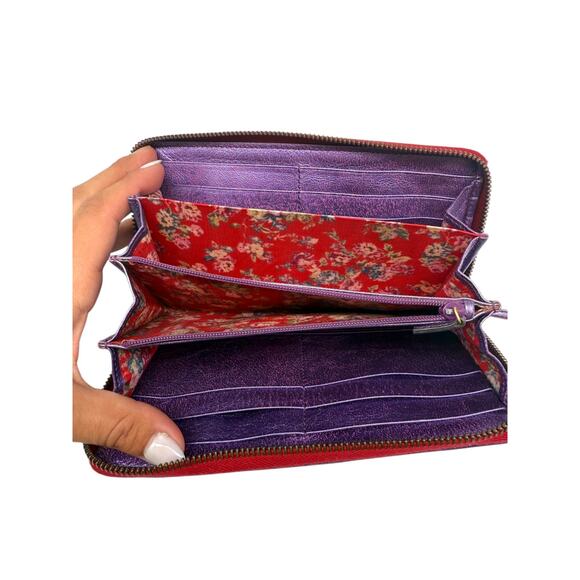 Gucci Laminated Nappa Trapuntata Zumi Zip Around Wallet Rosso Fuxia Bizantin - Picture 2 of 6